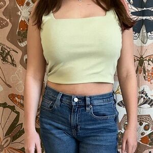 Large light green crop top